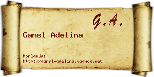 Gansl Adelina névjegykártya